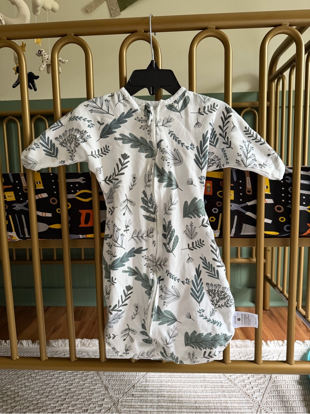 Neutral Botanical Zip Baby Sleep Sack
